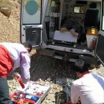 سقوط تراکتور در منطقه دریاچه تار شهرستان دماوند