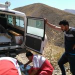 سقوط تراکتور در منطقه دریاچه تار شهرستان دماوند
